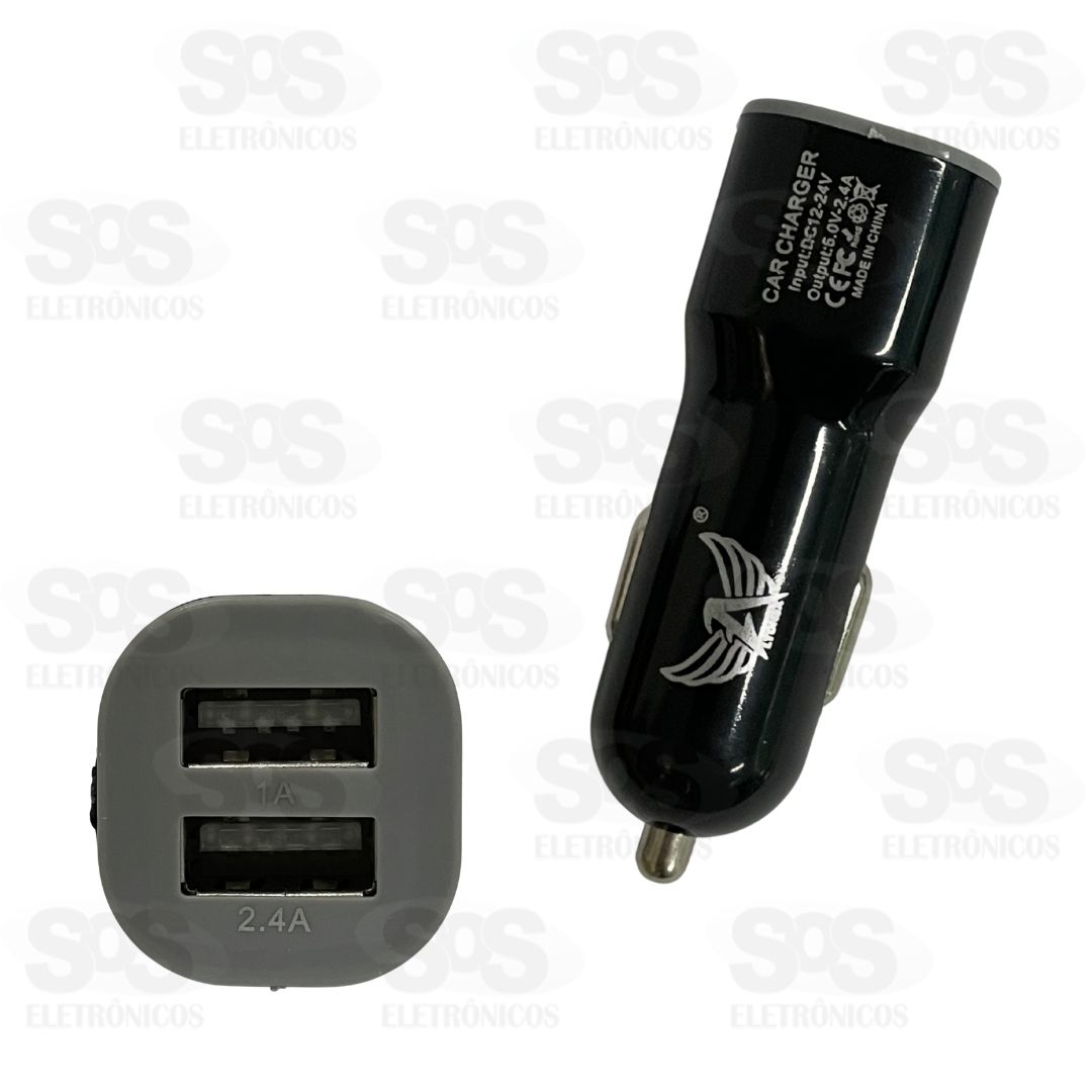 Carregador Automotivo 2.4A 2 USB Altomex AL-C081