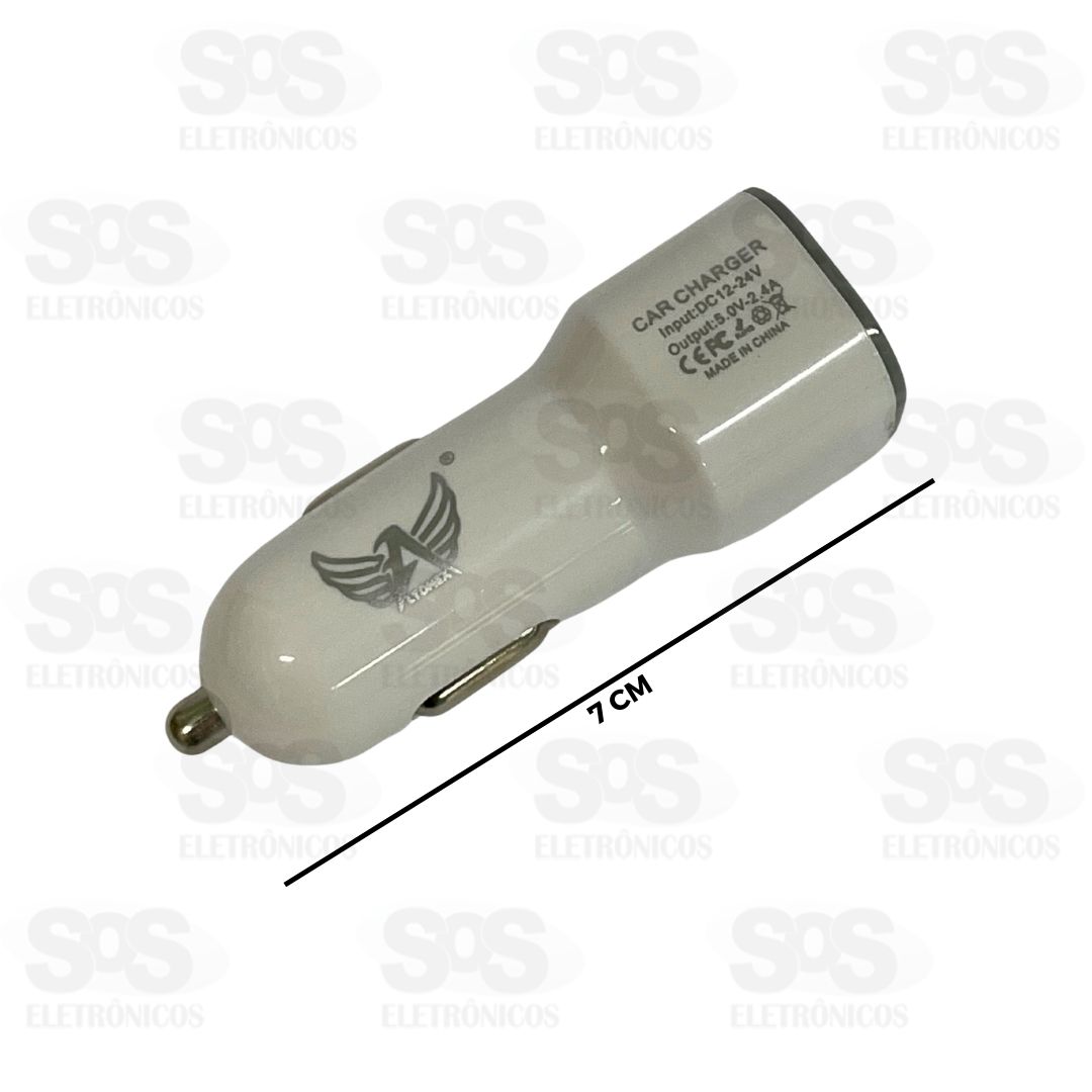 Carregador Automotivo 2.4A 2 USB Altomex AL-C081