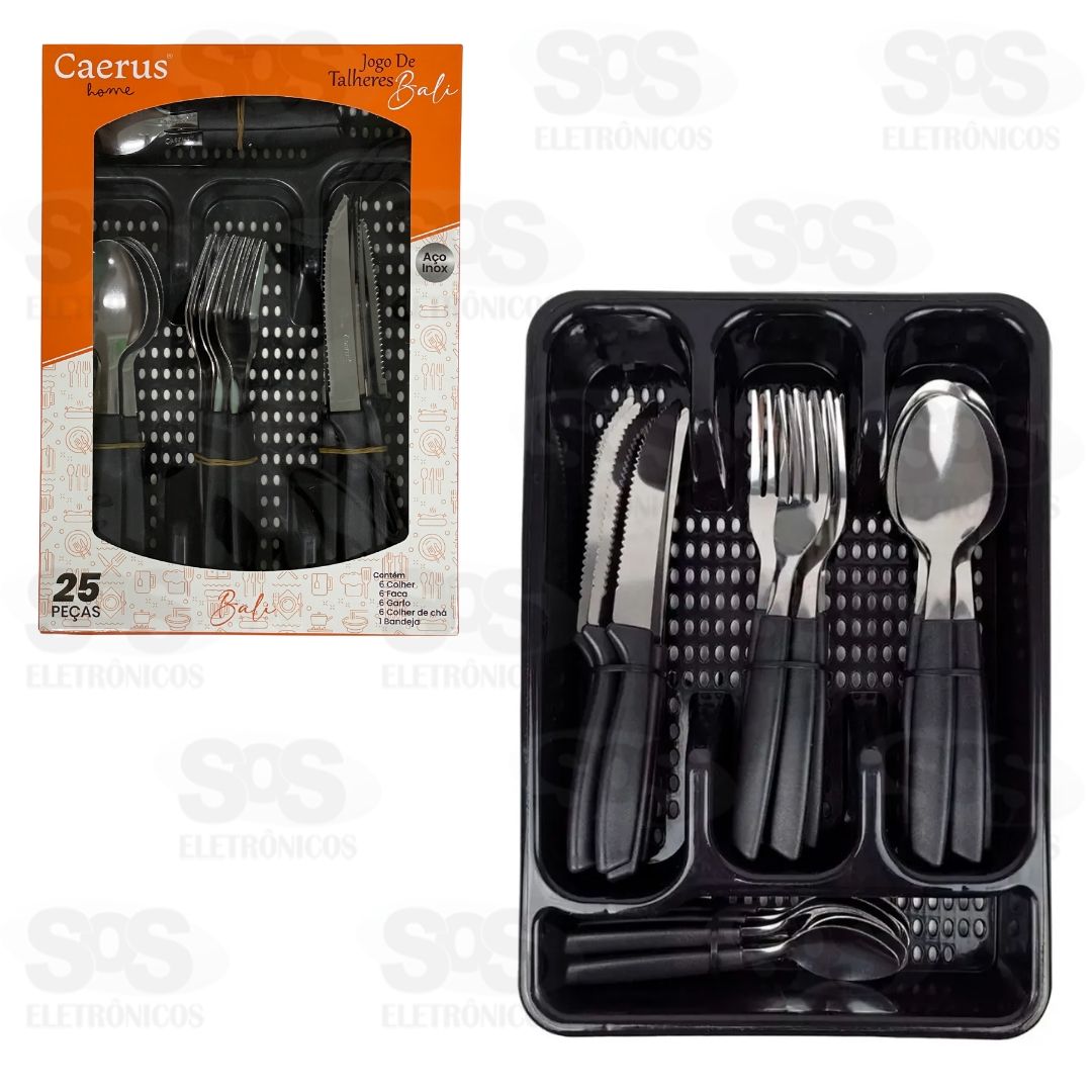 Jogo de Talheres Com Bandeja 25 Peas Bali CRS-2673