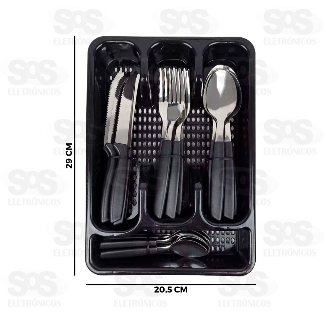 Jogo de Talheres Com Bandeja 25 Peas Bali CRS-2673