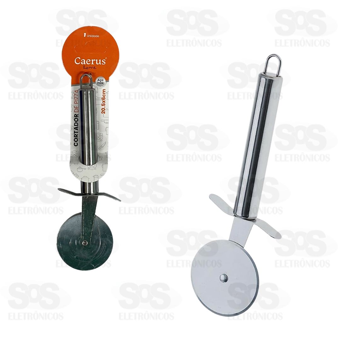 Cortador De Pizza Ao Inox 20,5cm Caerus CRS-2767
