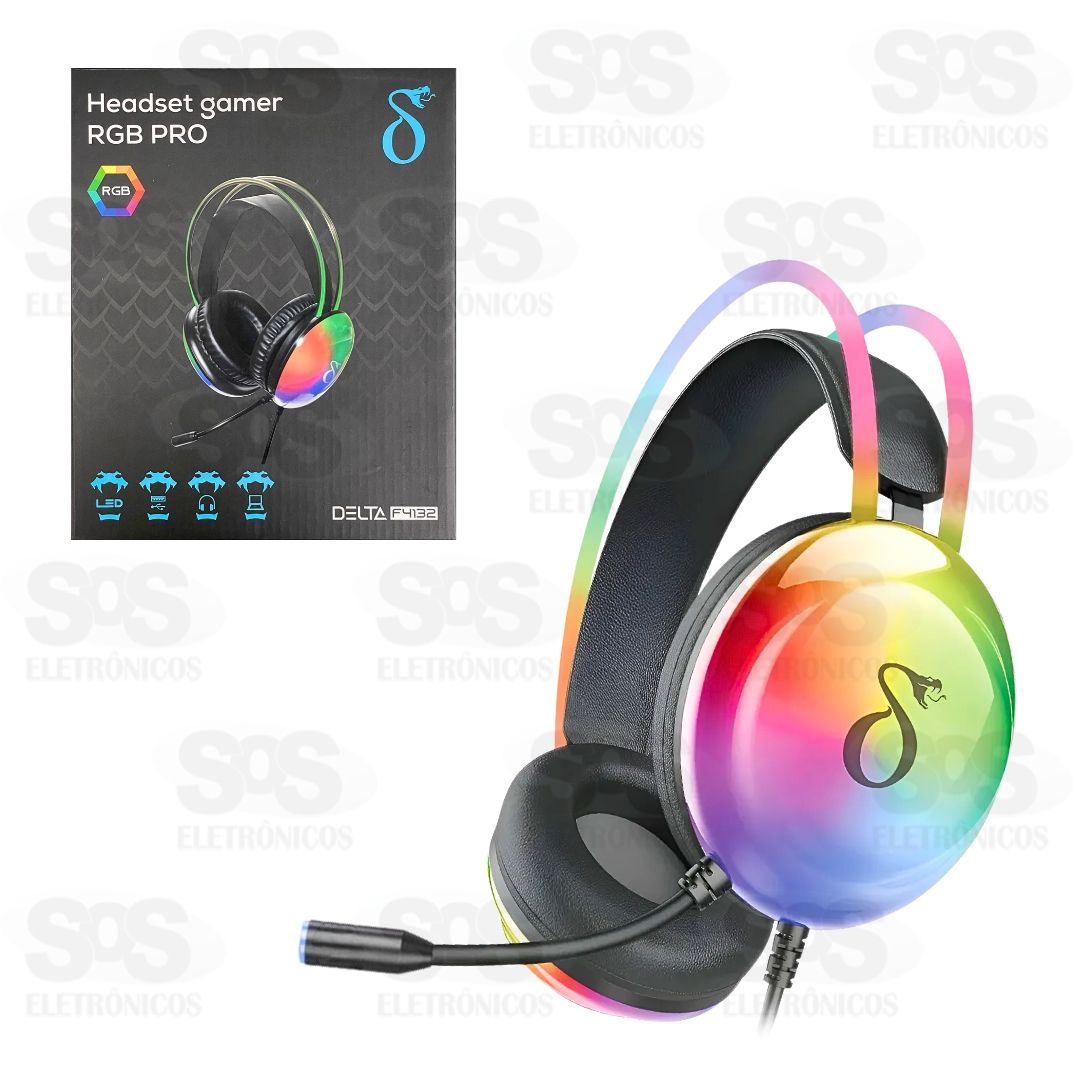 Fone Headset Gamer RGB Pro Aitek Delta F4132