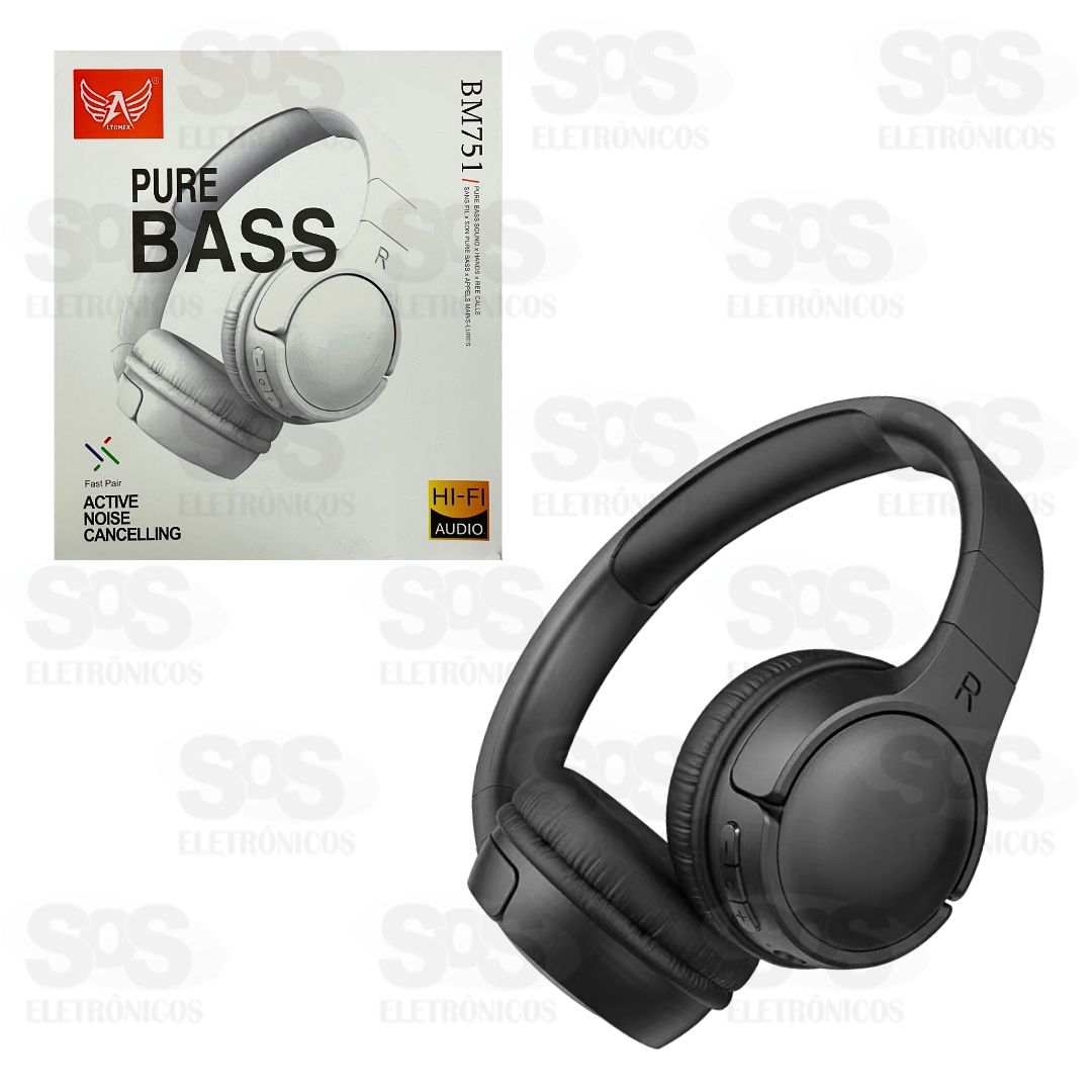 Fone De Ouvido Bluetooth Recarregável Altomex BM751