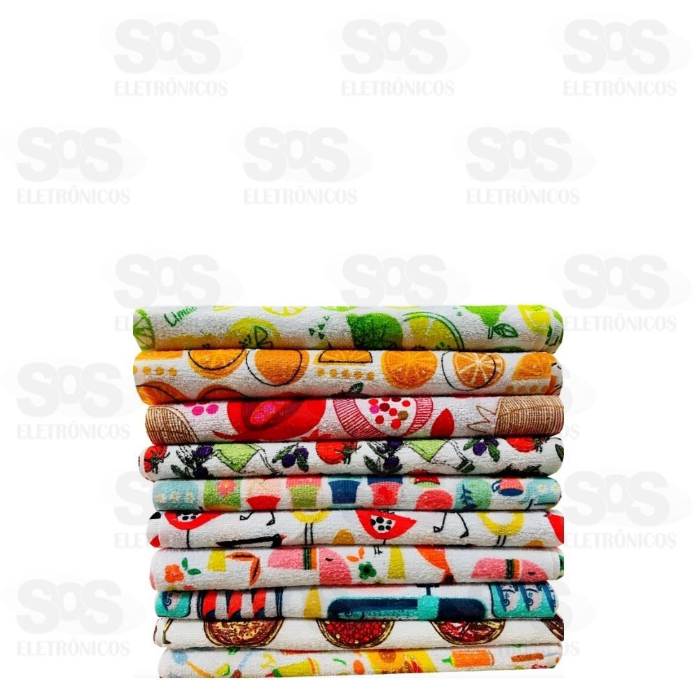 Toalha de Copa 41x65 Cores e Estampas Variadas Palma Luzani