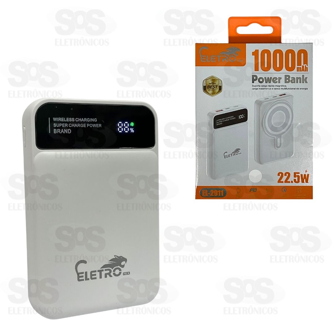 Carga Extra 10.000mAh Magntico Eletromex EL-2911