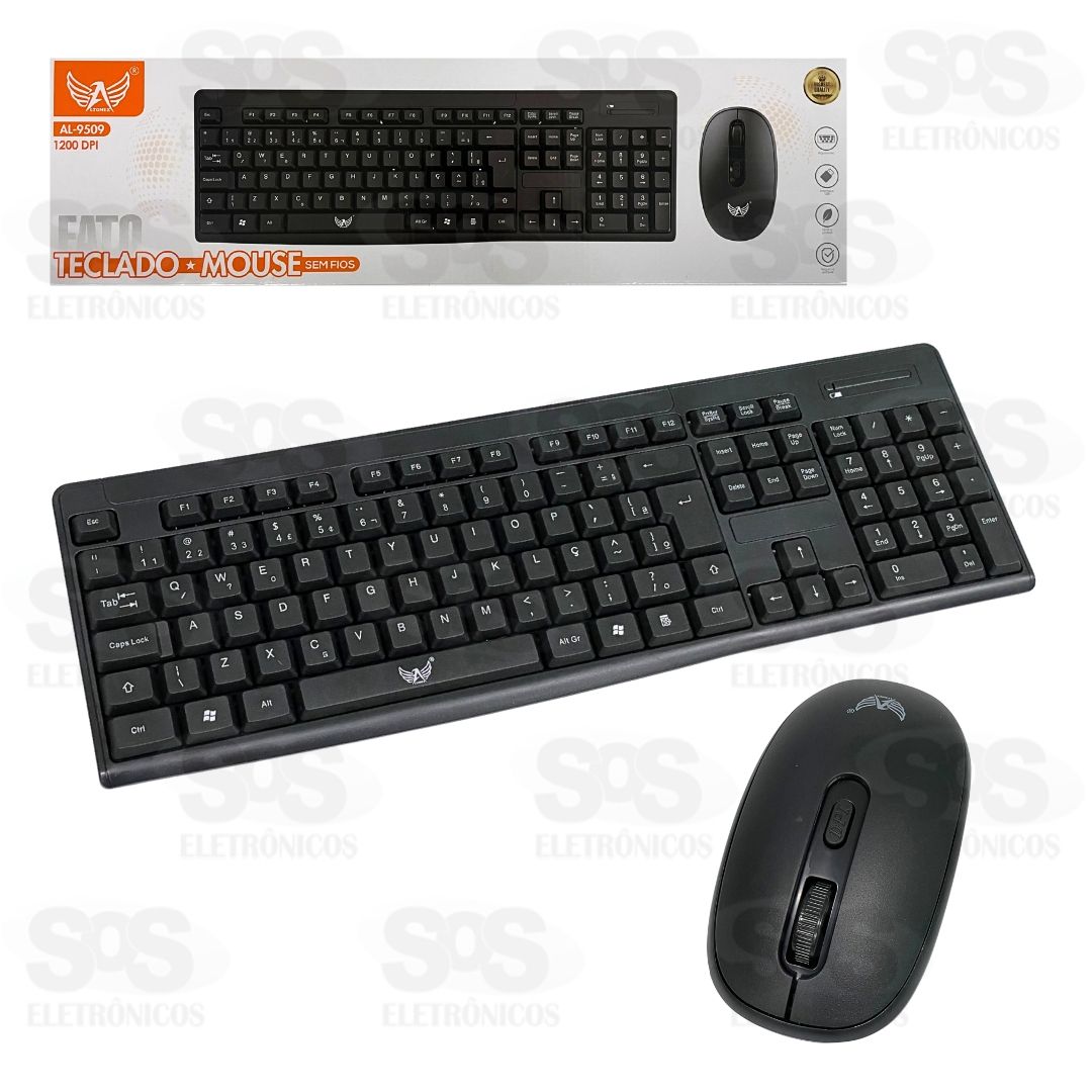 Kit Teclado e Mouse Sem Fio Altomex AL-9509