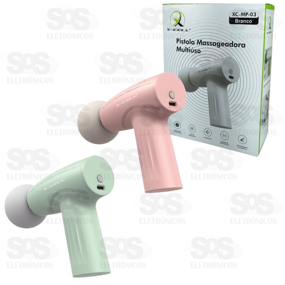 Massageador Pistola Muscular Recarregável X-Cell XC-MP-03