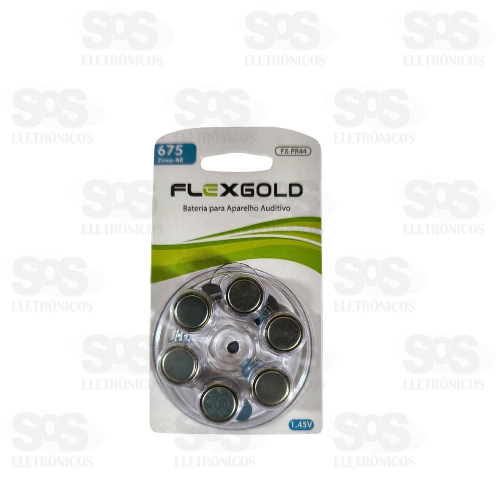 Bateria Para Aparelho Auditivo Zinco -Ar 675 Cartela 6 unidades FX-PR44