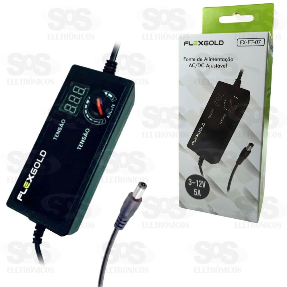 Fonte Ajustvel At 12V Plug P4 FlexGold FX-FT-07