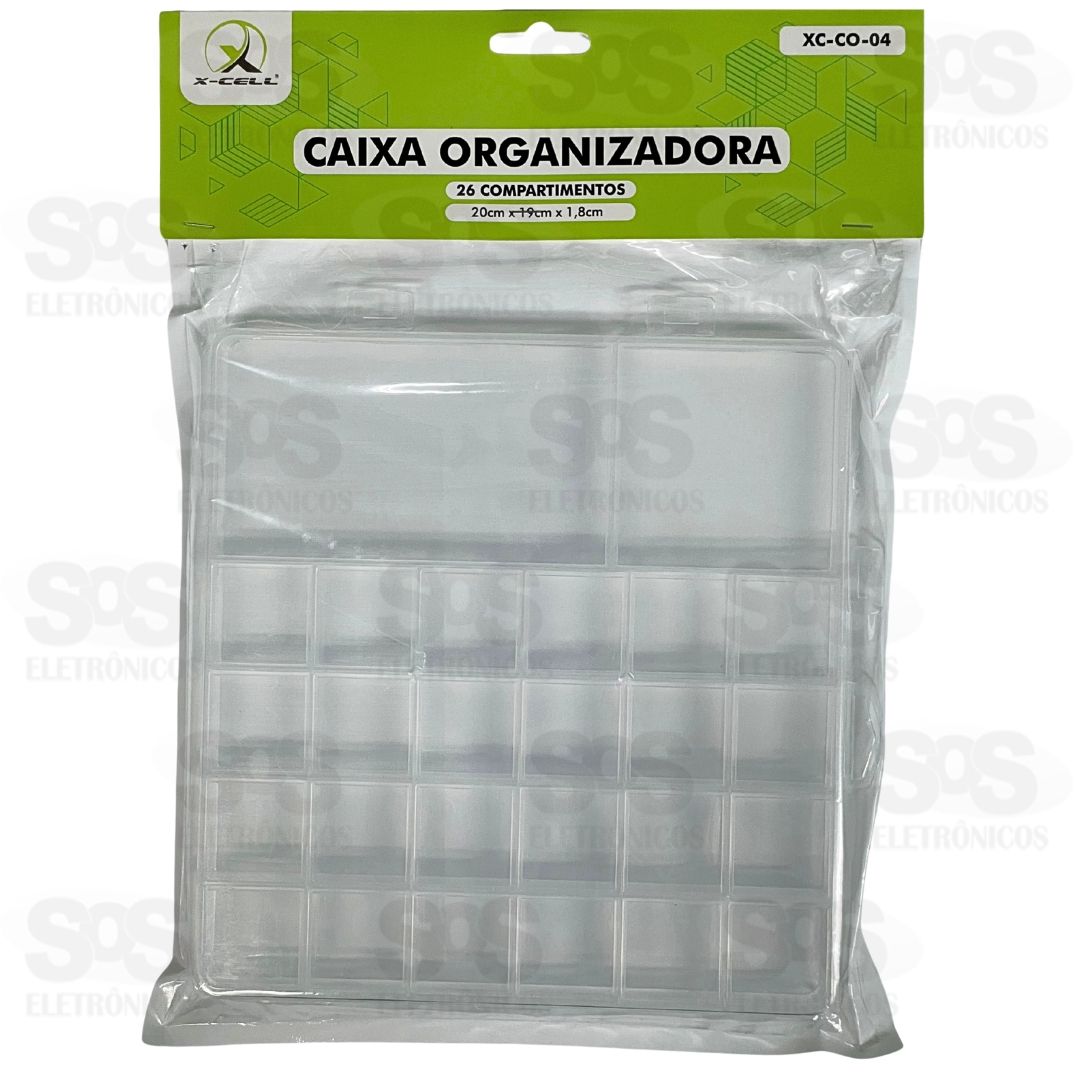 Caixa Organizadora Transparente 26 Divises XC-CO-04