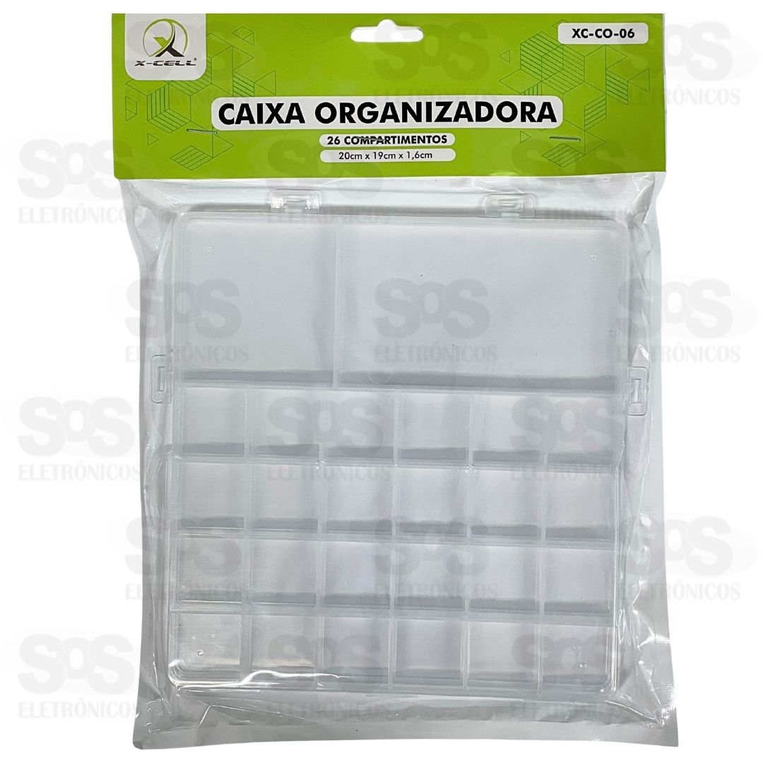 Caixa Organizadora Transparente 26 Divisões XC-CO-06