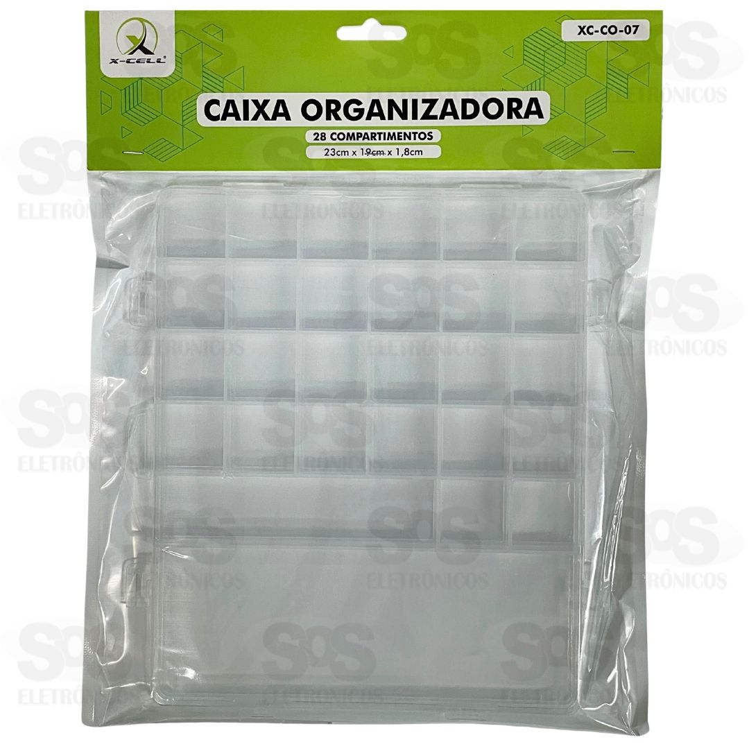 Caixa Organizadora Transparente 28 Divises XC-CO-07