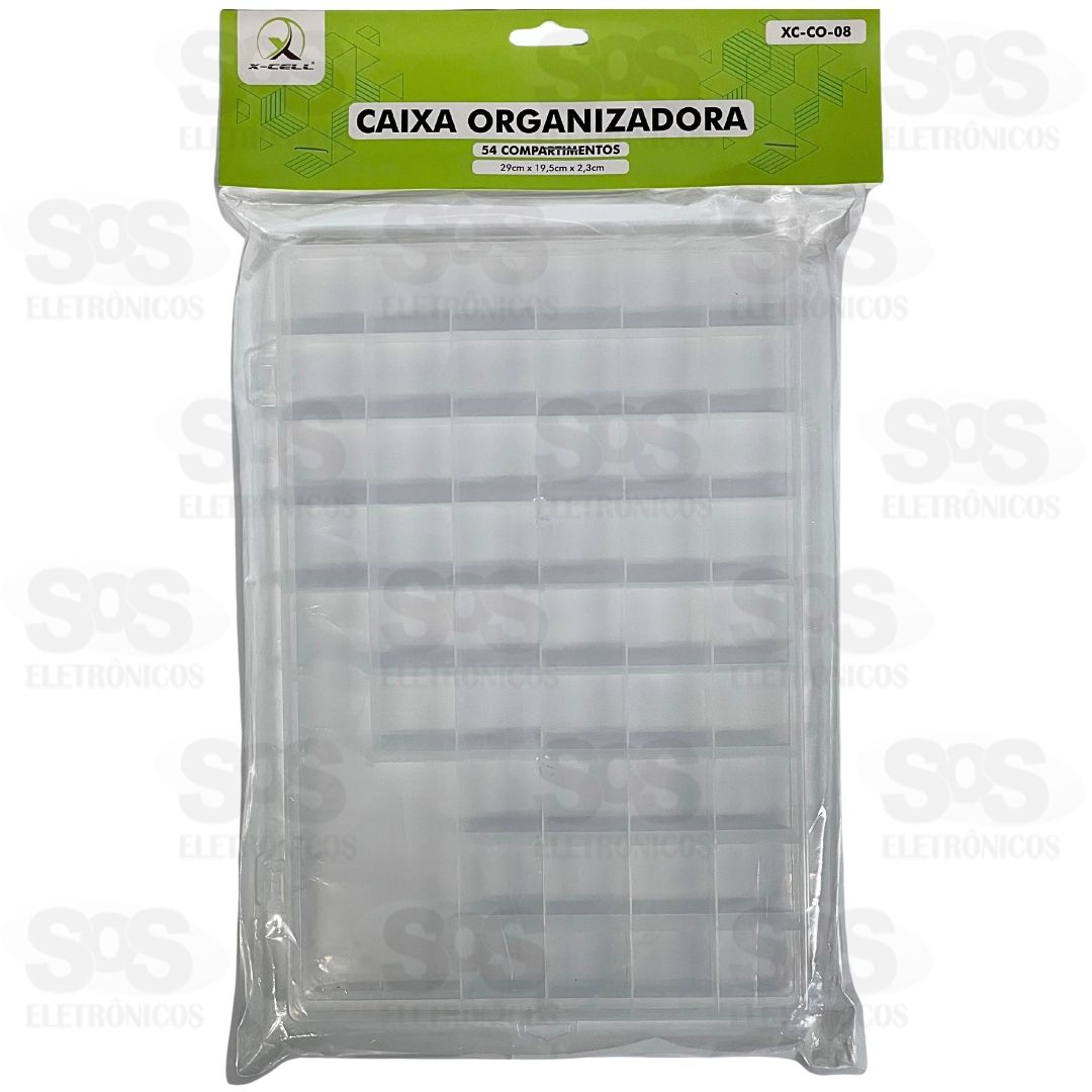 Caixa Organizadora Transparente 54 Divisões XC-CO-08