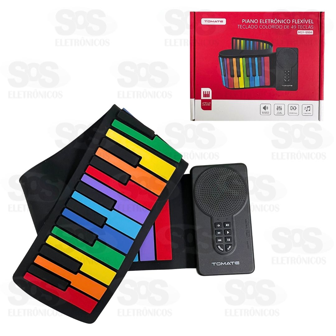 Piano Eletrnico Flexvel 49 Teclas Tomate MSY-9994