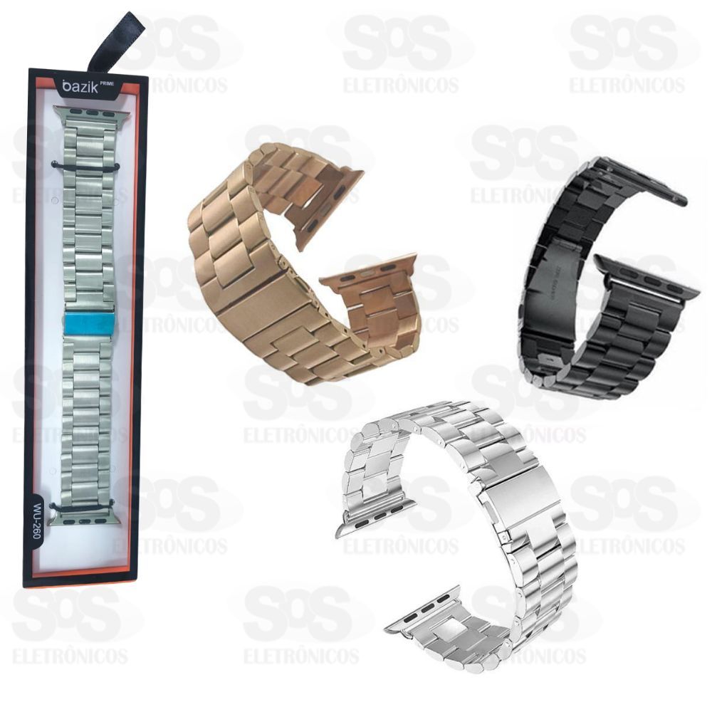 Pulseira Relógio 42/44/45/49 mm-Aço Inoxidável Basik WU-260