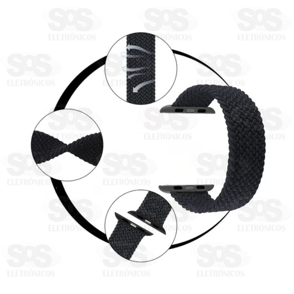 Pulseira Tranada Elstica 42/44/45/49mm Cores Variadas Basik WU-267