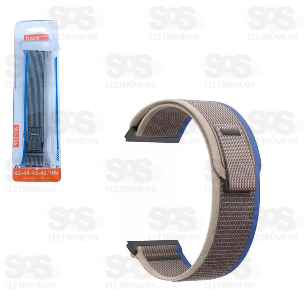 Pulseira Nylon Com Velcro 42/44/45/49 Cores Variadas Basik WU-256