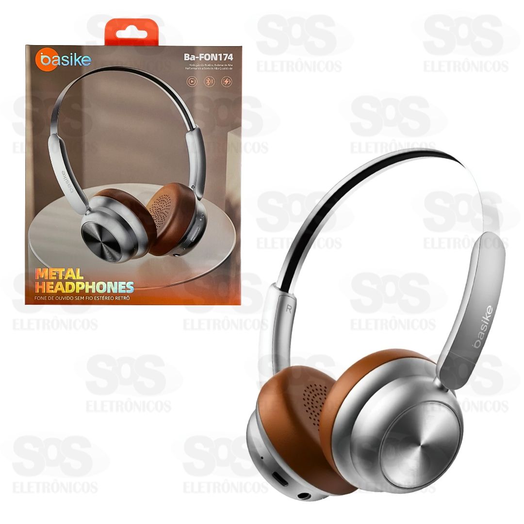 Fone De Ouvido Sem Fio Bluetooth 5.4 Basike BA-FON174