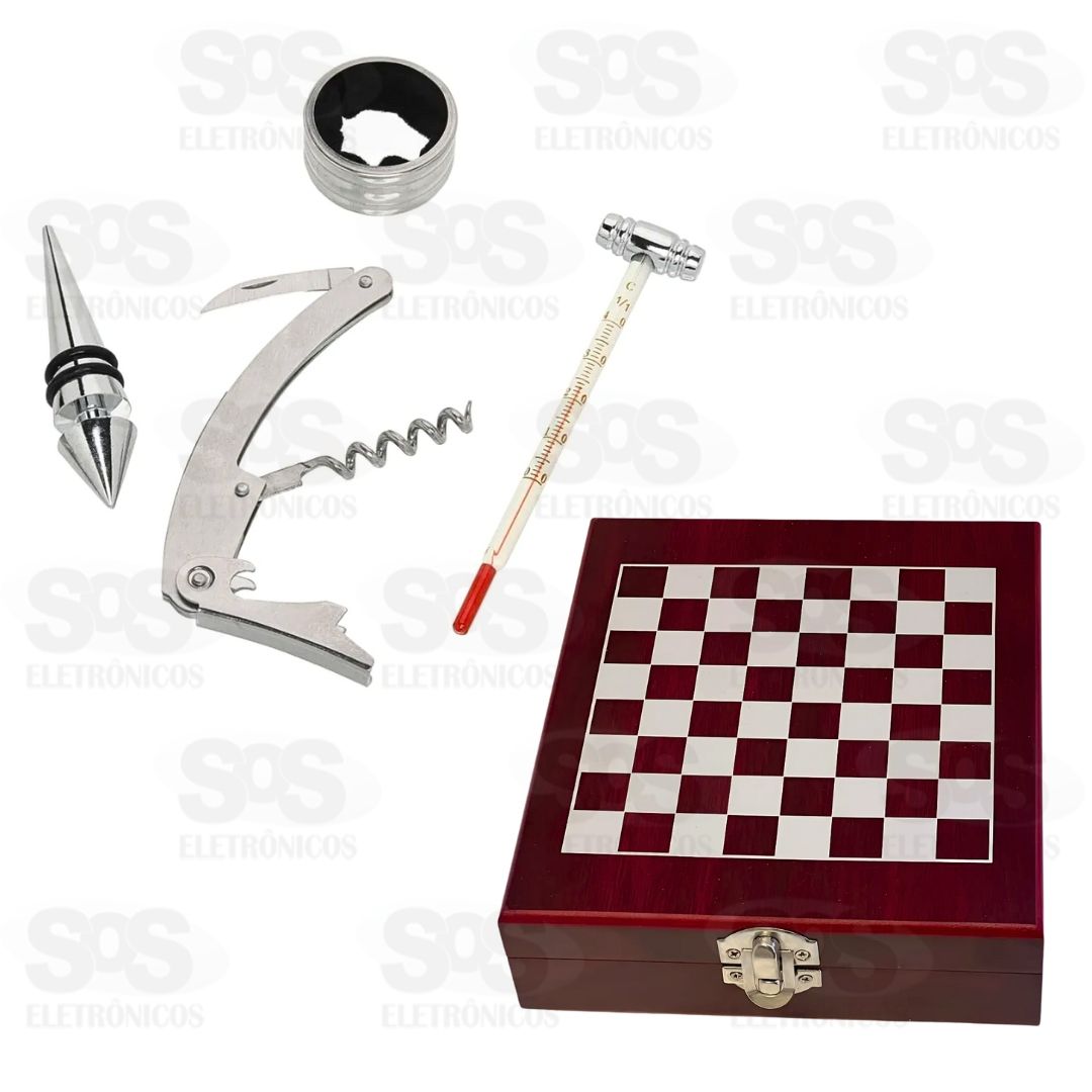Kit Vinho Com Jogo de Xadrez 1888