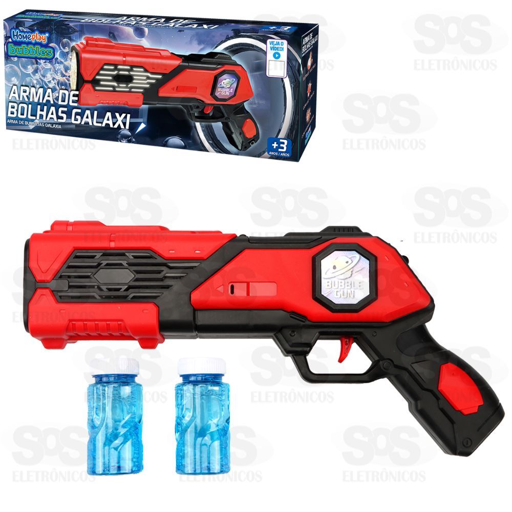 Metralhadora Galaxi Lança Bolhas De Sabão Homeplay 1096