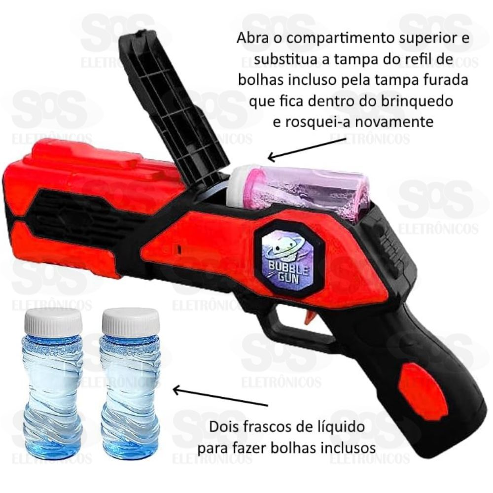 Metralhadora Galaxi Lança Bolhas De Sabão Homeplay 1096