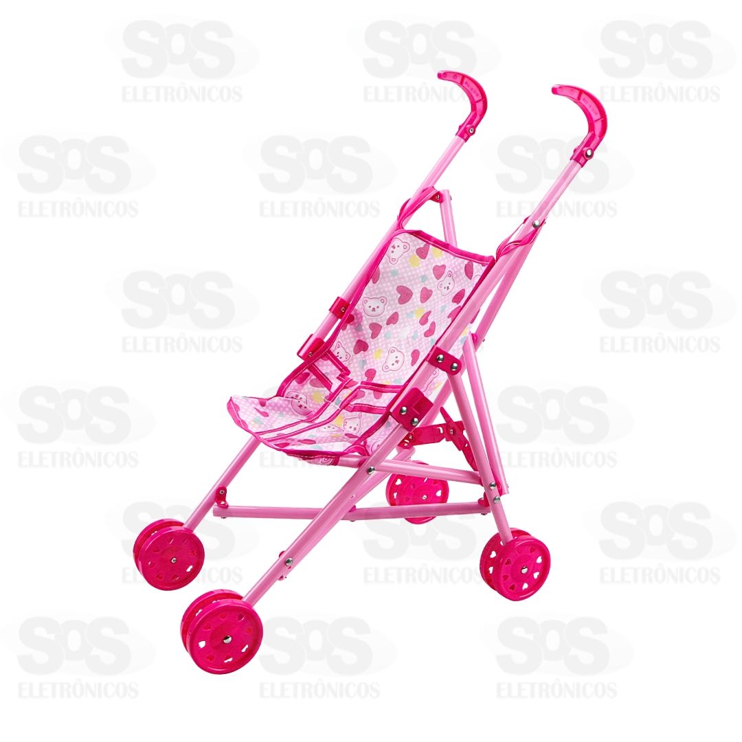 Carrinho De Boneca Rosa Homeplay 1053