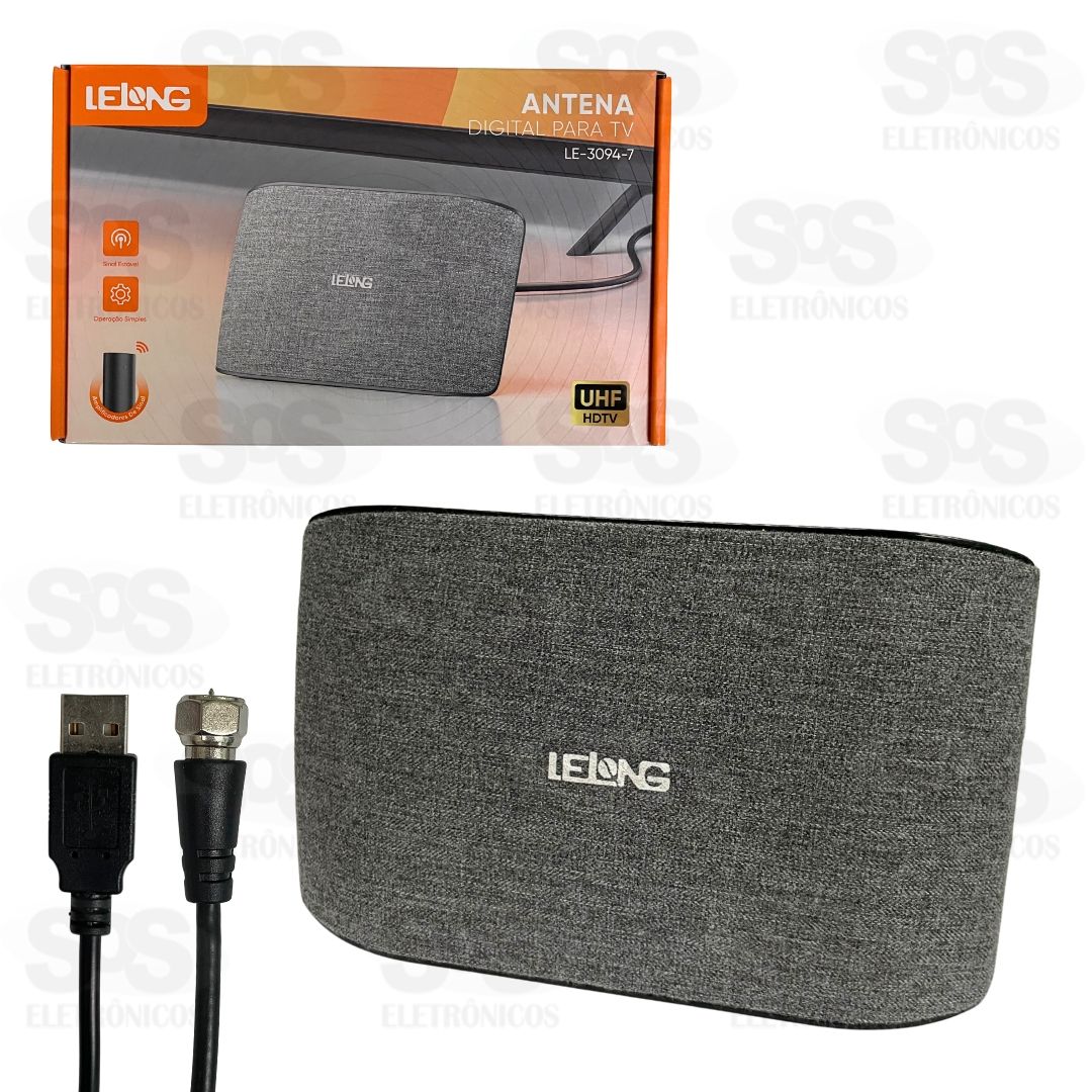 Antena Digital HDTV 3 Metros Lelong LE-3094-7