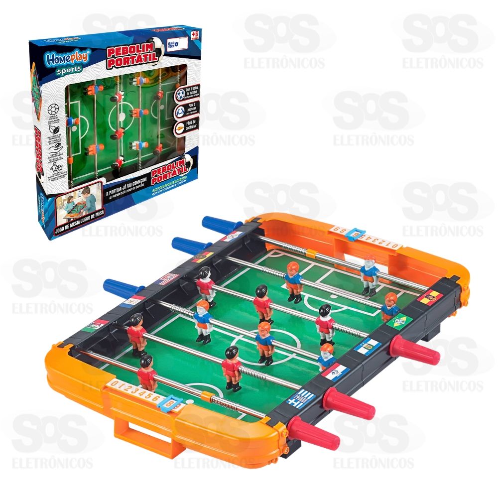 Jogo Pebolim Portátil Homeplay 1025