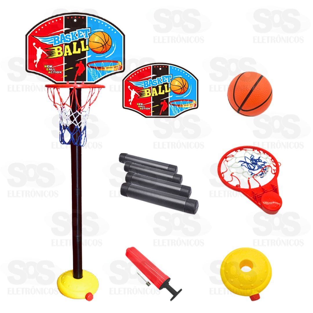 Kit Cesta De Basquete Infantil Homeplay 1026