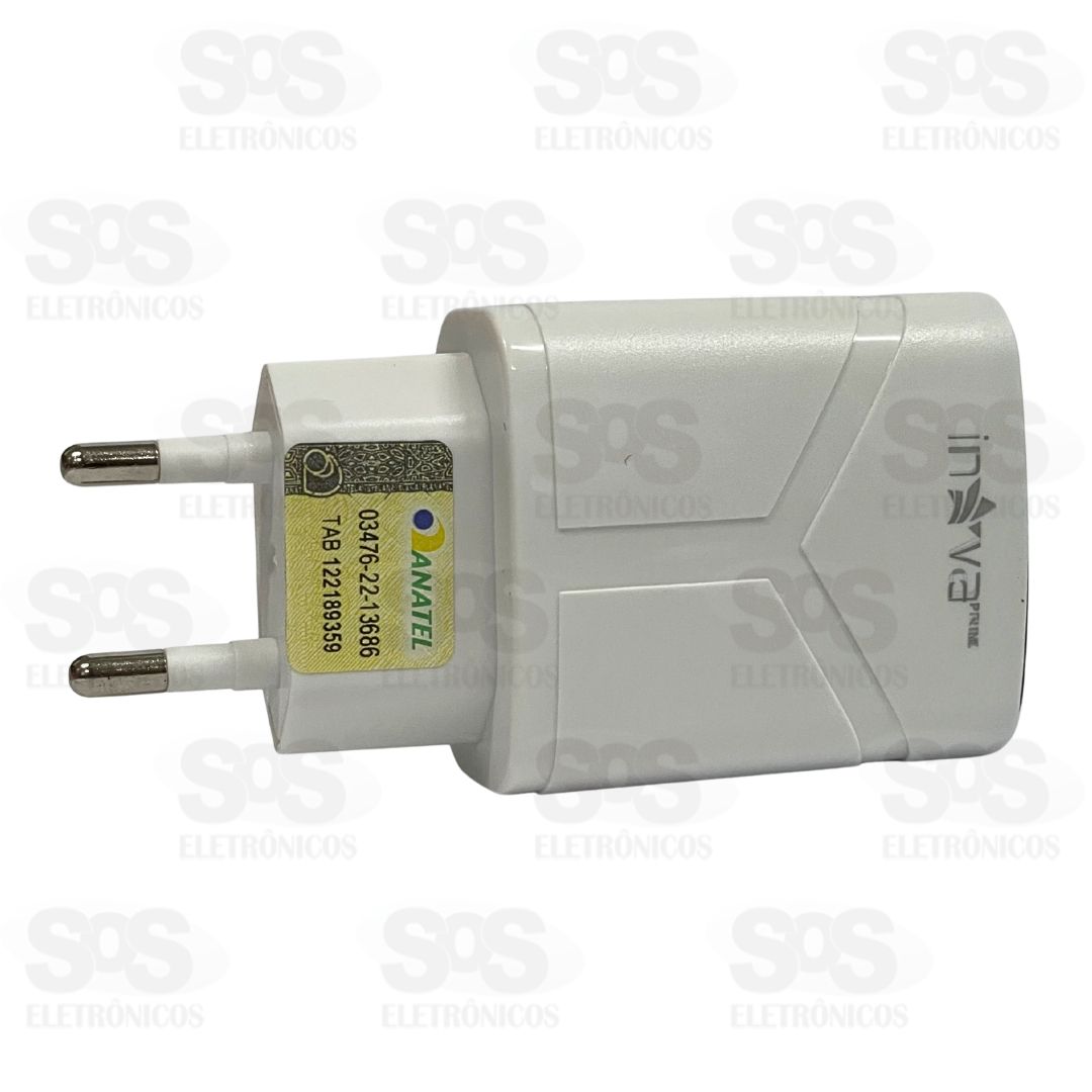 Carregador 2 USB 4.8A Com Cabo Type C Inova KV-3146C
