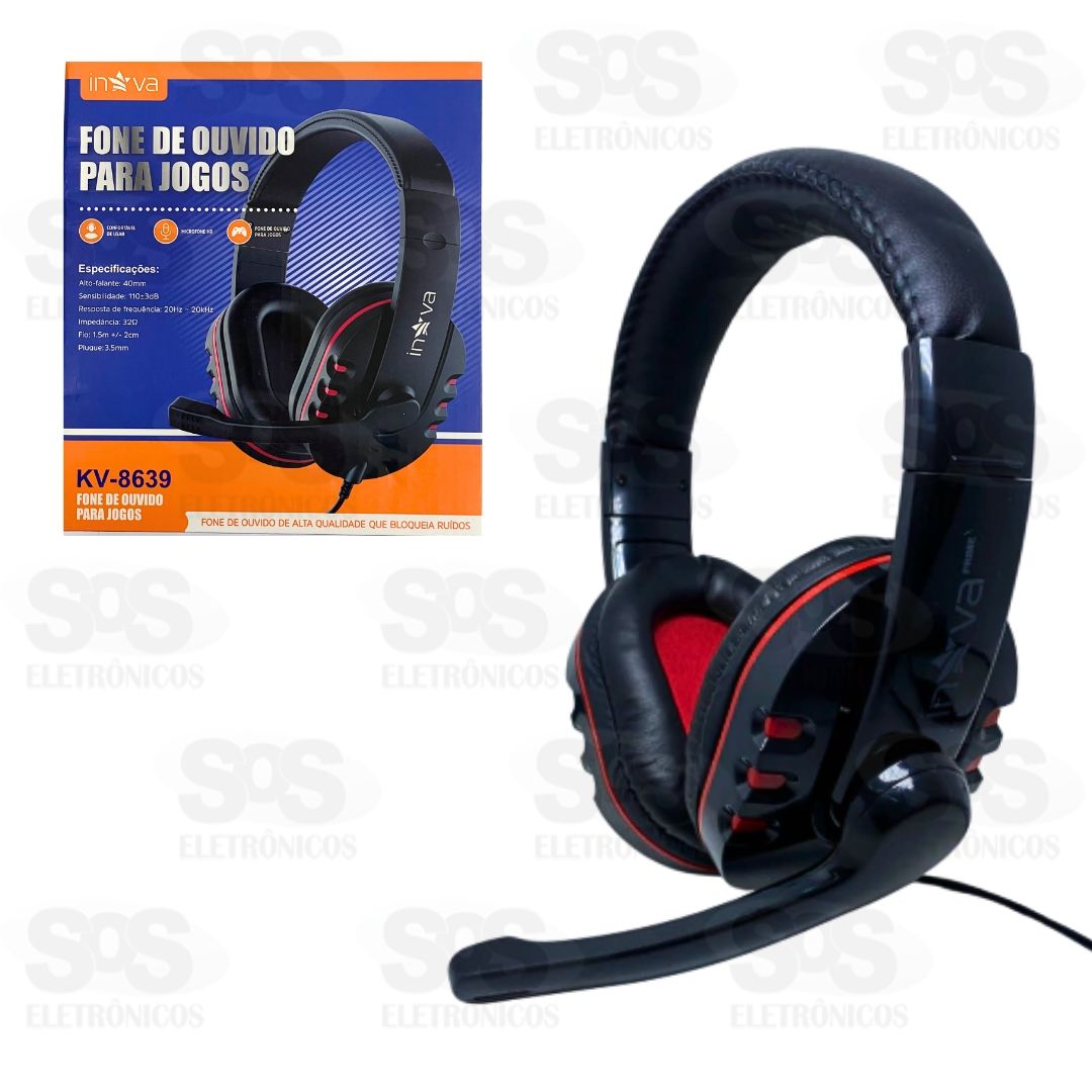 Fone Gamer Com Microfone Inova KV-8639