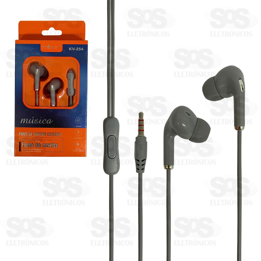 Fone De Ouvido Estreo Com Microfone Inova KV-254