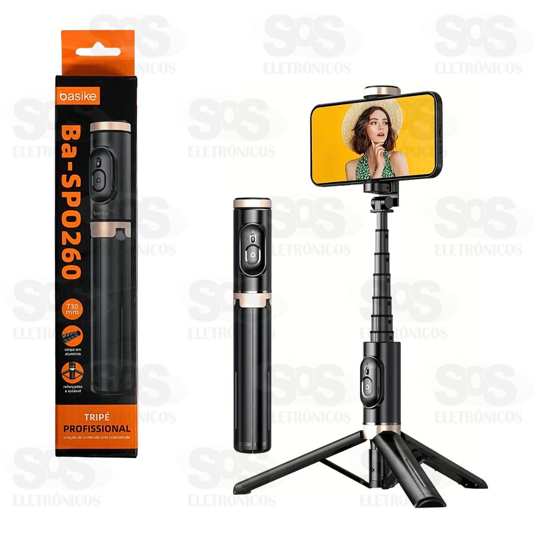 Bastão De Selfie Com Controle Remoto Tripé Basike BA-SPO260