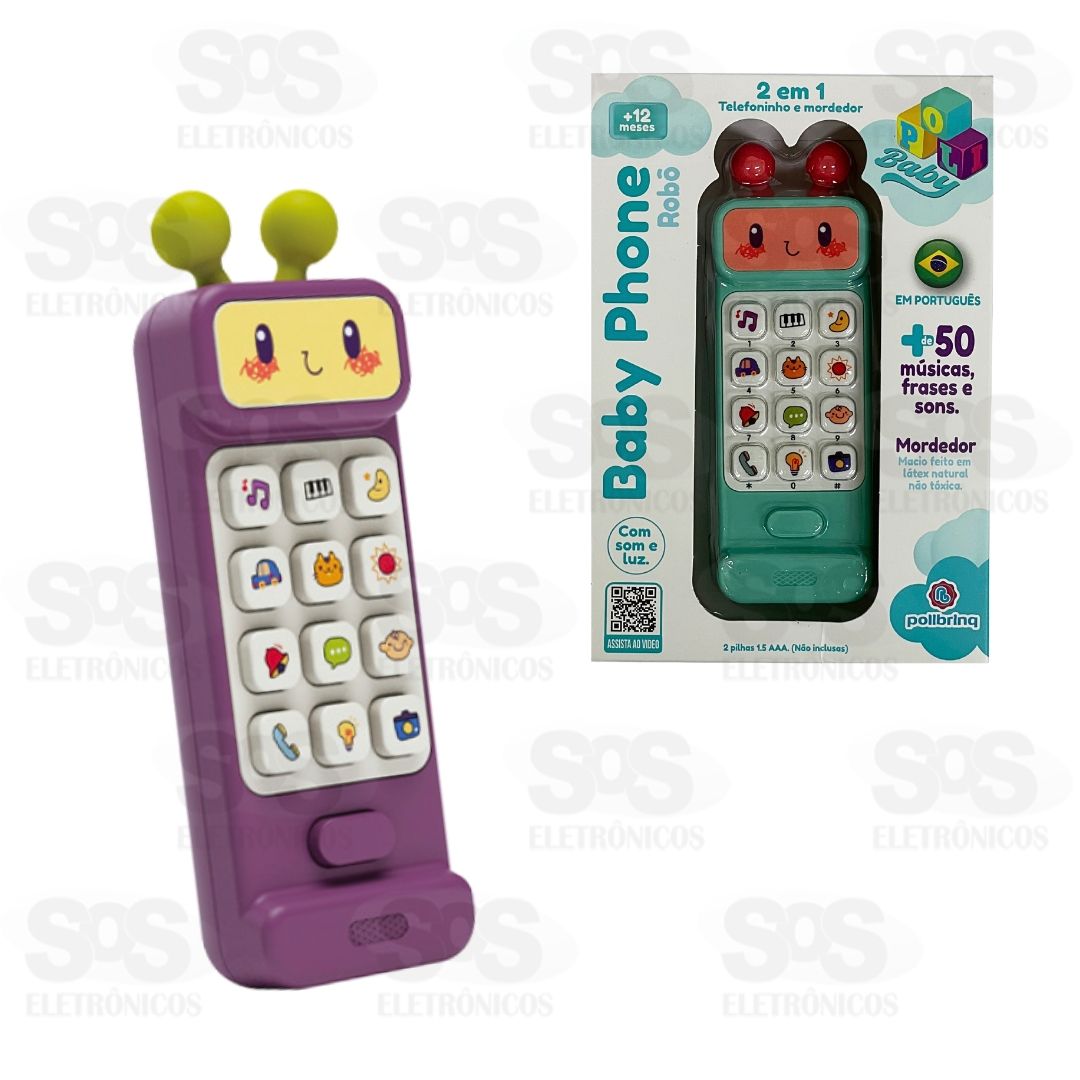 Telefone Infantil Musical Com Mordedor Polibrinq BB035