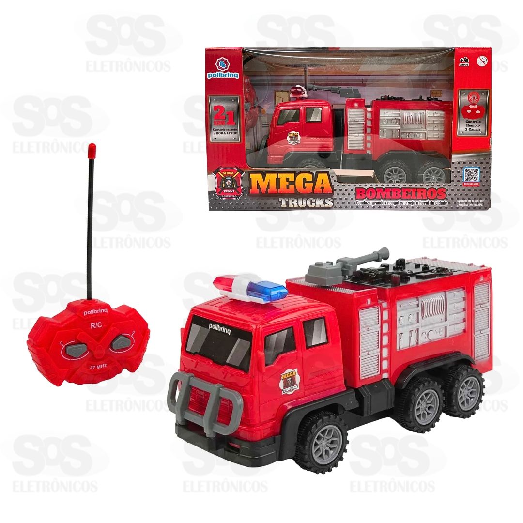 Caminhão Bombeiro de Controle Remoto Polibrinq CAR831