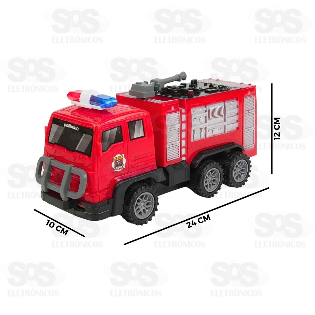 Caminhão Bombeiro de Controle Remoto Polibrinq CAR831