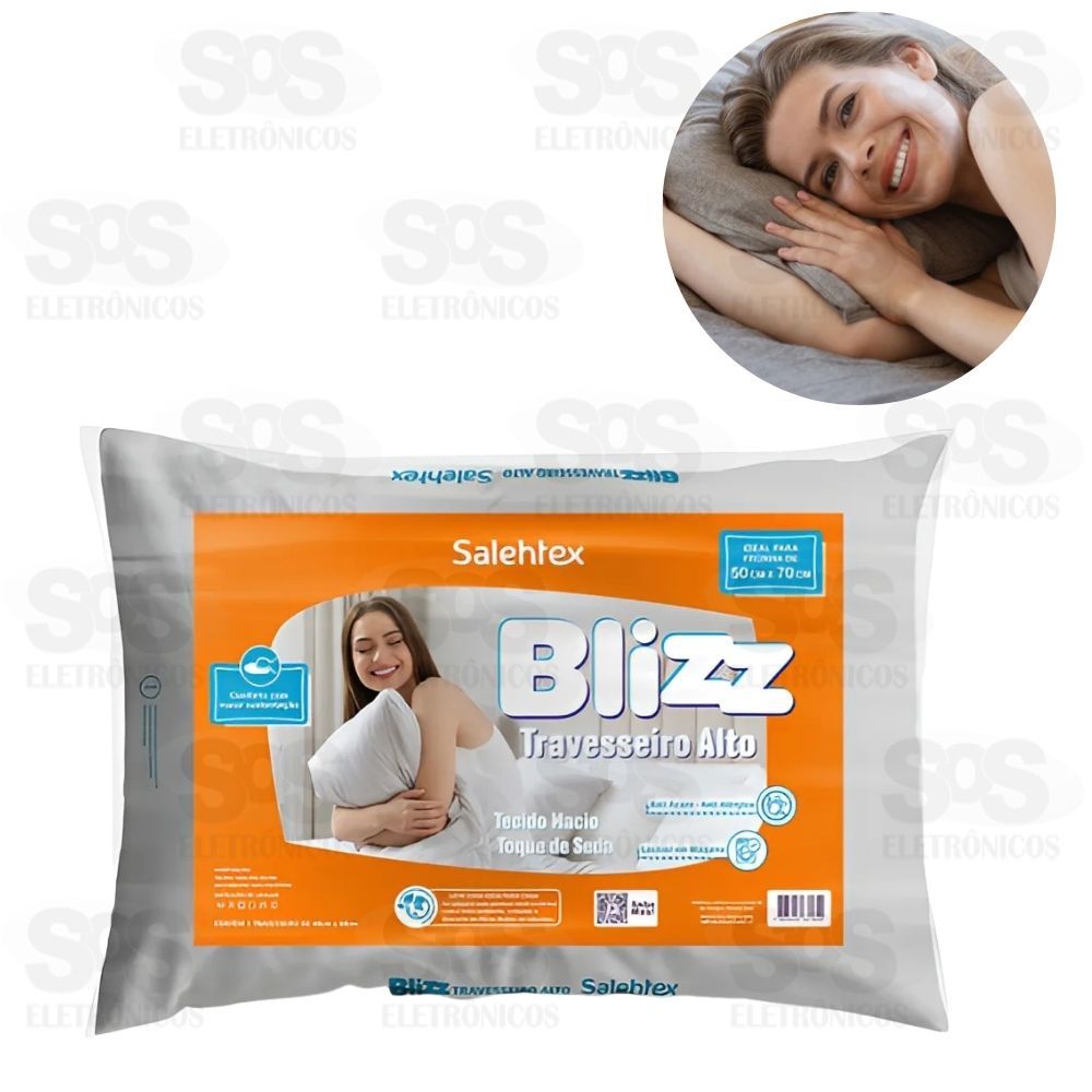 Travesseiro Blizz Toque de Seda 48X68 CM em Polister