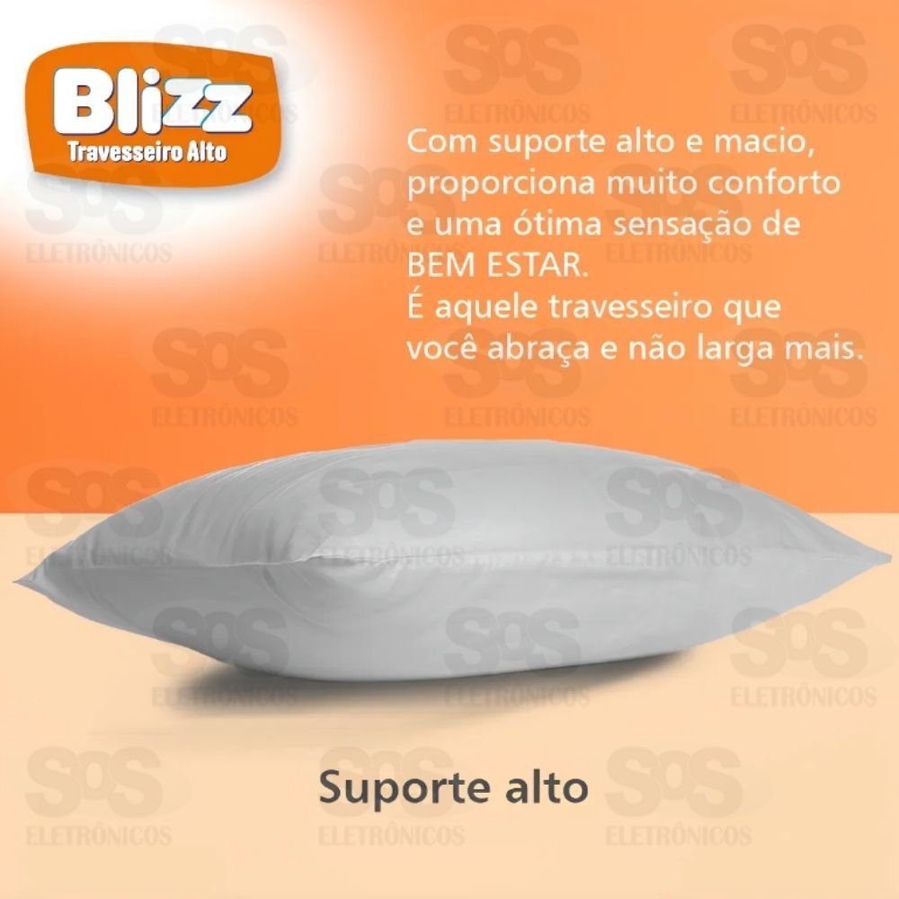 Travesseiro Blizz Toque de Seda 48X68 CM em Poliéster