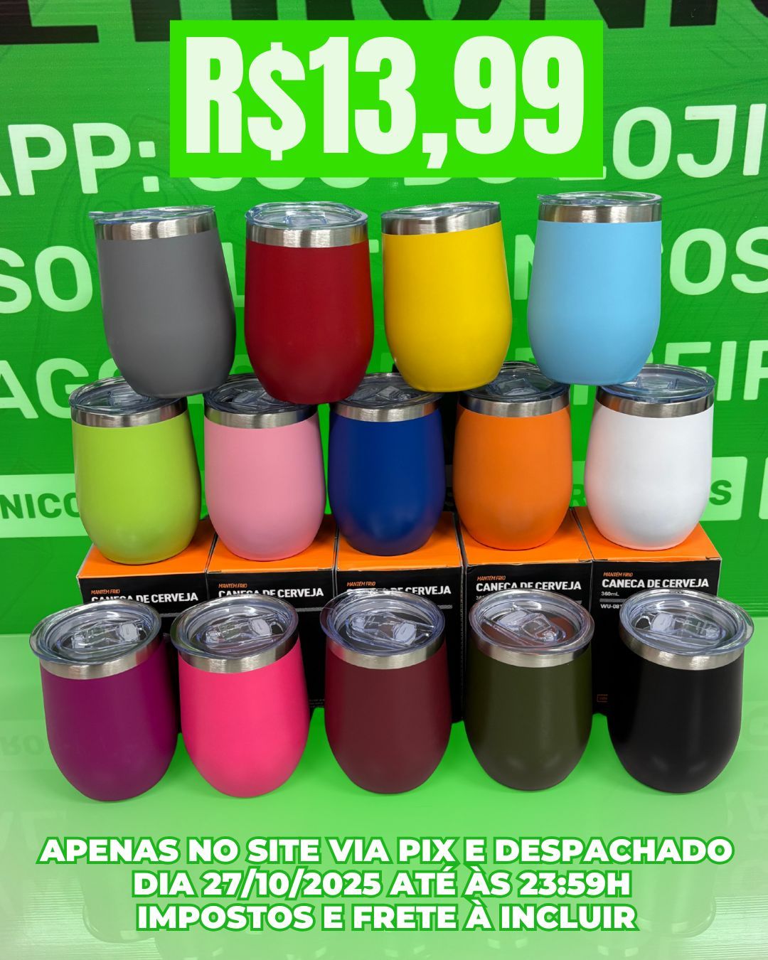 Caneca Térmica Cuia Com Tampa 350 ml
