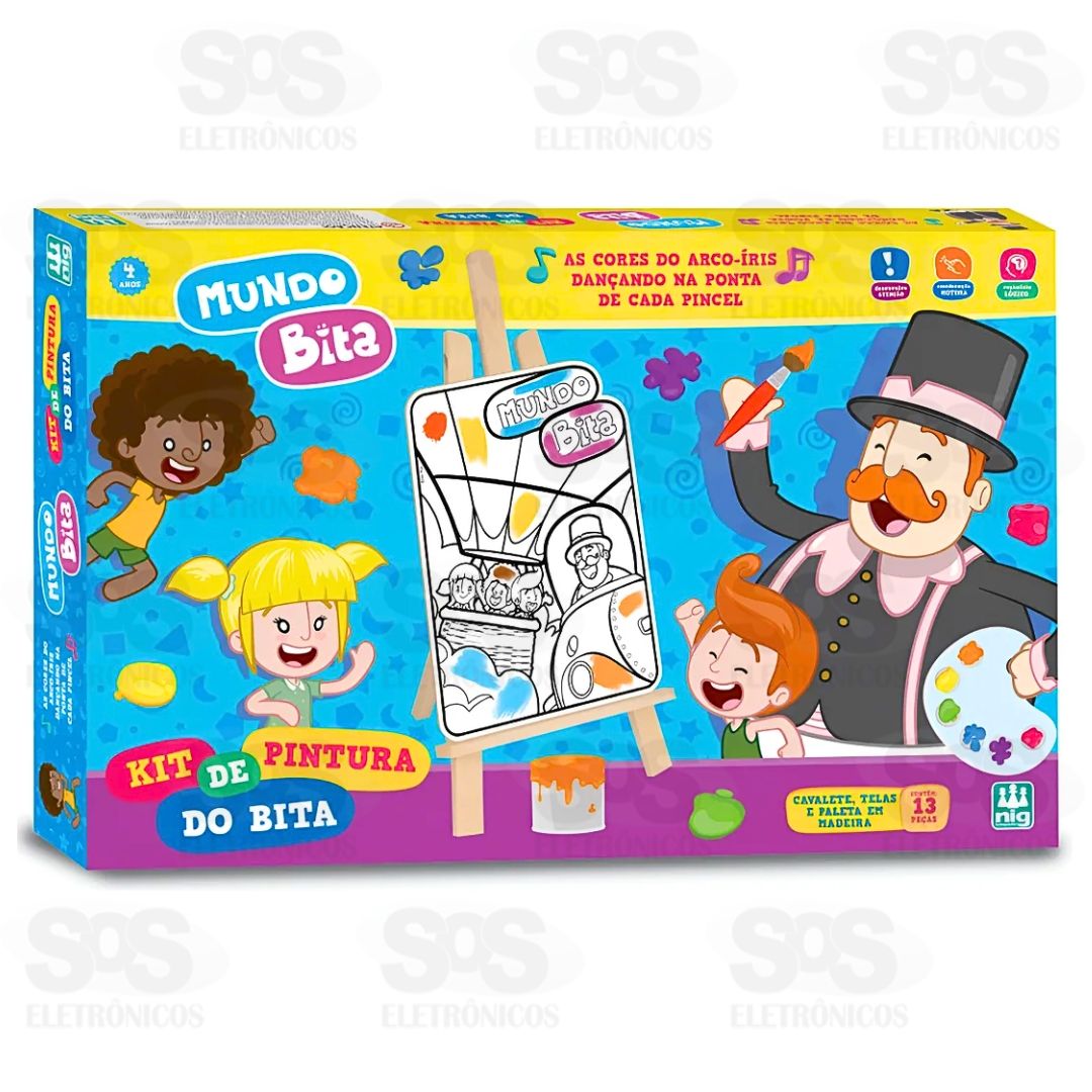 Kit Pintura Mundo Bita 13 Peças Nig Brinquedos 0694