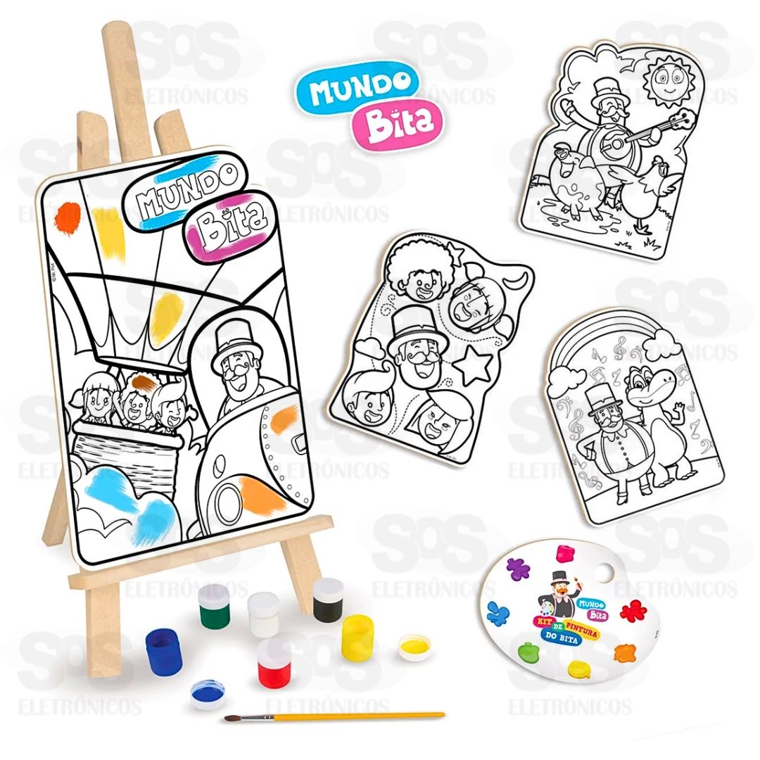 Kit Pintura Mundo Bita 13 Peças Nig Brinquedos 0694