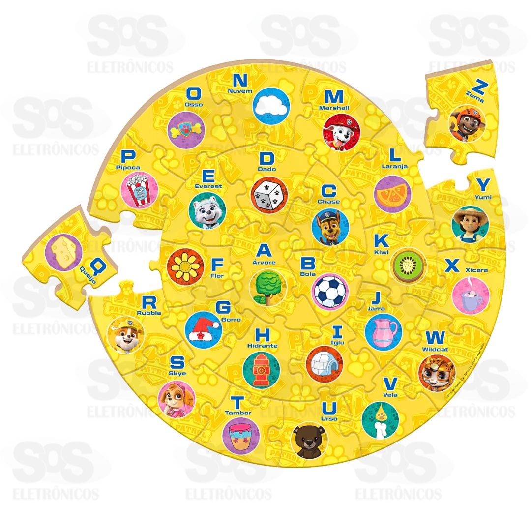 Alfabeto Caracol Patrulha Canina Nig Brinquedos 0689