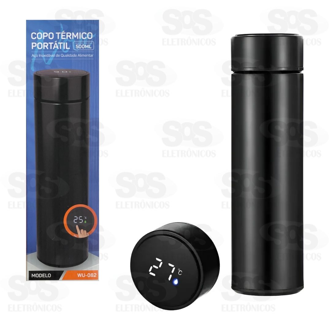 Garrafa Térmica Com Sensor de Temperatura 500ml WU-082