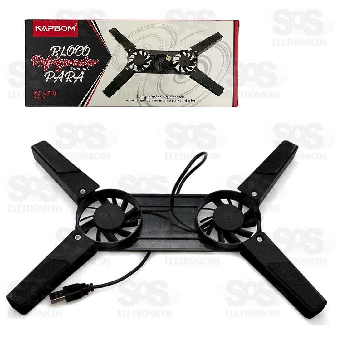 Base Com Cooler Para Notebook Kapbom KA-818