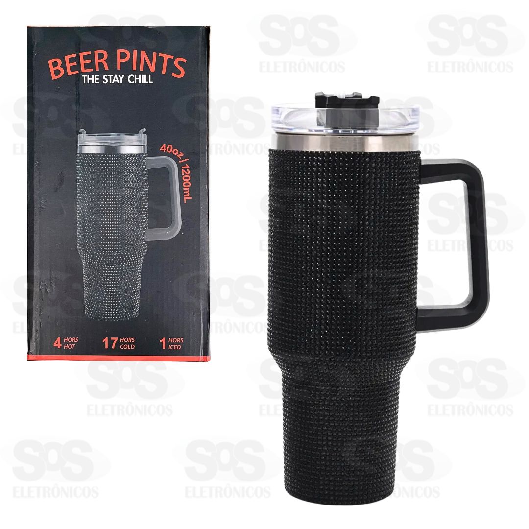 Copo Térmico Com Brilho 1200ml Cores Variadas