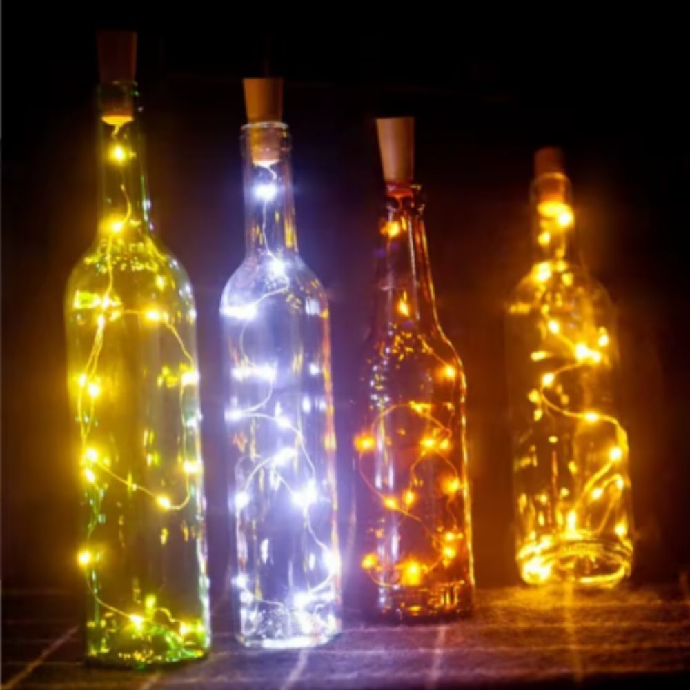 Fio Luz de Fada 2 Metros Rolha com Luz para Garrafa BC169