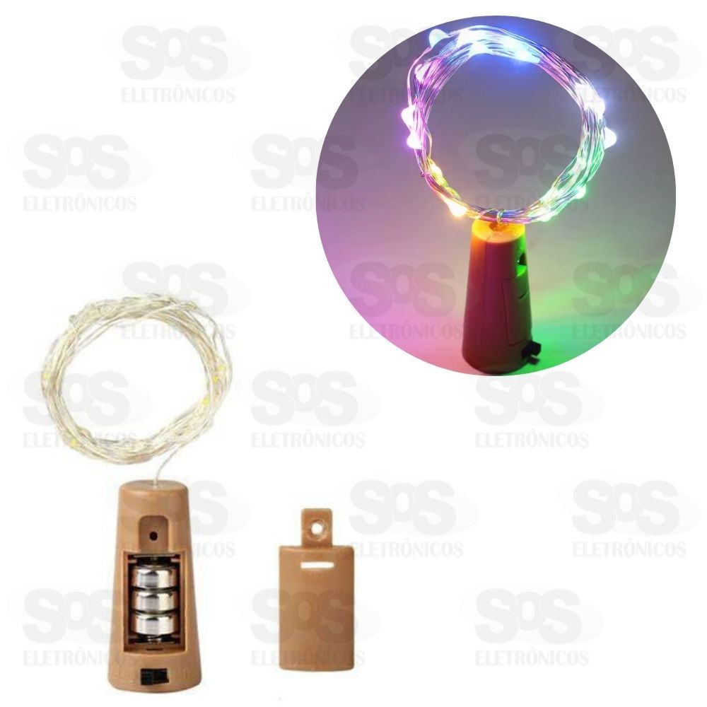 Fio Luz de Fada 2 Metros Rolha com Luz para Garrafa BC169