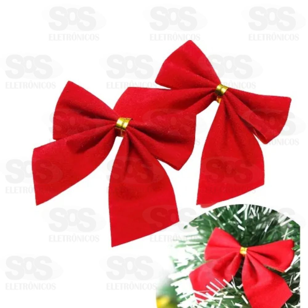 Laços Enfeite de Natal Com 2 Unidades Veludo BC95