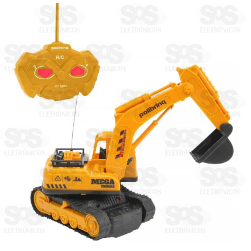 Retroescavadeira Com Controle Remoto Polibrinq CAR833