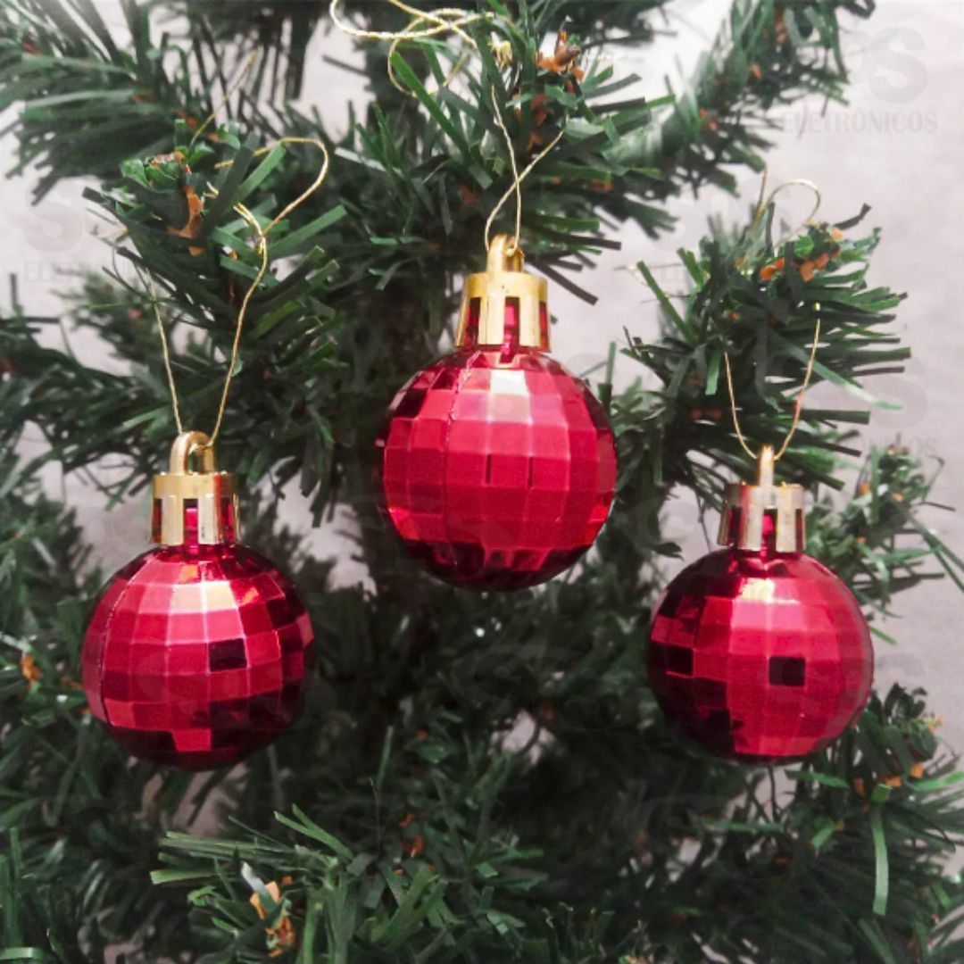 Kit 6 Bolas De Natal 3CM Facetadas BOL081A